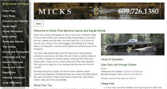 Desktop Screenshot of mickscanoerental.com
